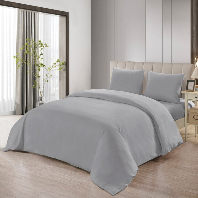 Lavella SADE DEKBEDOVERTREK SET | GRIJS 240X220 CM 4-DELIG