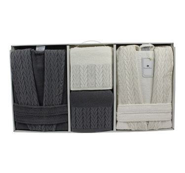 Lavella SENA WELLNESS SET | LICHTGRIJS-CREME 6-DELIG