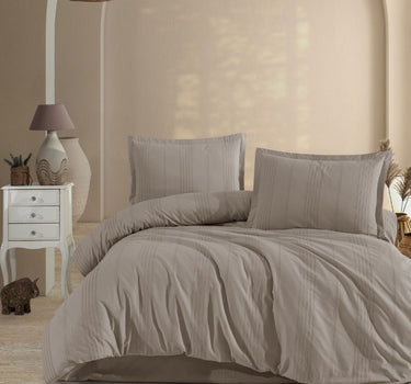 Lavella TAYLA DEKBEDOVERTREKSET | TAUPE 200X220 CM 4-DELIG