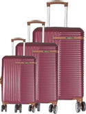 Liman Home Decor - Liman Online 3-delig Kofferset -  Bordeaux Handbagage - Verrijdbaar op 4 Wielen - Stevig ABS - TSA Slot -Lichtgewicht, Trolley