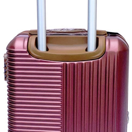 Liman Home Decor - Liman Online 3-delig Kofferset -  Bordeaux Handbagage - Verrijdbaar op 4 Wielen - Stevig ABS - TSA Slot -Lichtgewicht, Trolley