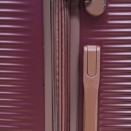 Liman Home Decor - Liman Online 3-delig Kofferset -  Bordeaux Handbagage - Verrijdbaar op 4 Wielen - Stevig ABS - TSA Slot -Lichtgewicht, Trolley