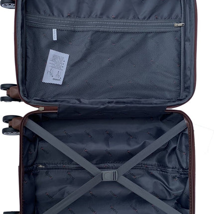 Liman Home Decor - Liman Online 3-delig Kofferset -  Bordeaux Handbagage - Verrijdbaar op 4 Wielen - Stevig ABS - TSA Slot -Lichtgewicht, Trolley