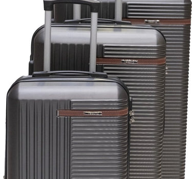 Liman Home Decor - Liman Online 3-delig Kofferset -  Zwart Handbagage - Verrijdbaar op 4 Wielen - Stevig ABS - TSA Slot -Lichtgewicht, Trolley