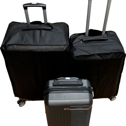 Liman Home Decor - Liman Online 3-delig Kofferset -  Zwart Handbagage - Verrijdbaar op 4 Wielen - Stevig ABS - TSA Slot -Lichtgewicht, Trolley