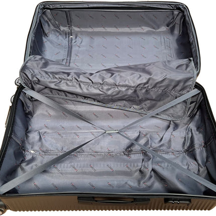 Liman Home Decor - Liman Online 3-delig Kofferset -  Zwart Handbagage - Verrijdbaar op 4 Wielen - Stevig ABS - TSA Slot -Lichtgewicht, Trolley