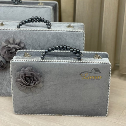 Liman Home Decor - Liman Online 3 Delige Bruidskofferset Grijs