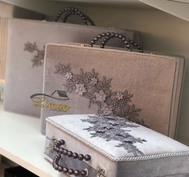 Liman Home Decor - Liman Online 3 Delige Bruidskofferset Grijs