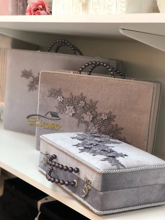 Liman Home Decor - Liman Online 3 Delige Bruidskofferset Grijs