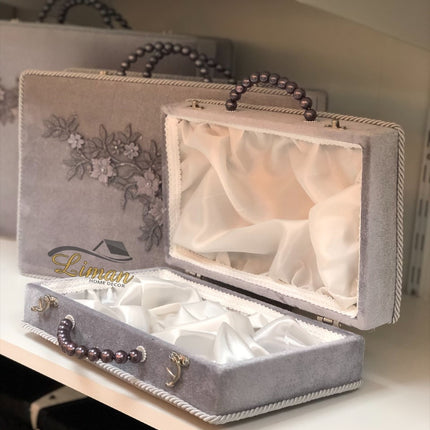 Liman Home Decor - Liman Online 3 Delige Bruidskofferset Grijs