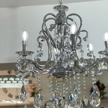 Liman Home Decor - Liman Online 6 - ARMIG ZILVER KROONLUCHTER 13055-6