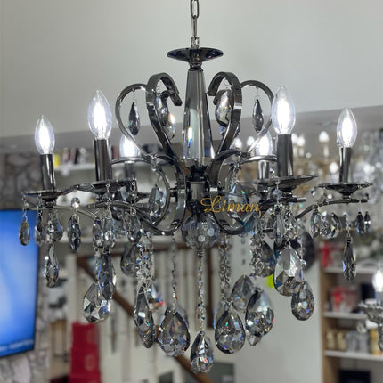 Liman Home Decor - Liman Online 6 - ARMIG ZWART KROONLUCHTER 5501-6