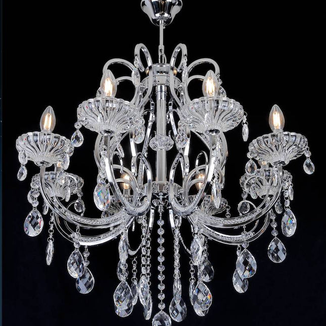 Liman Home Decor - Liman Online 8-Armig Zilver KroonLuchter 69003-8