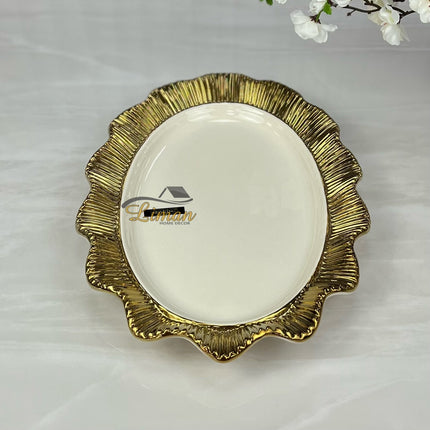 Liman Home Decor - Liman Online ARABIA SALADEBORD OVAAL GOUD