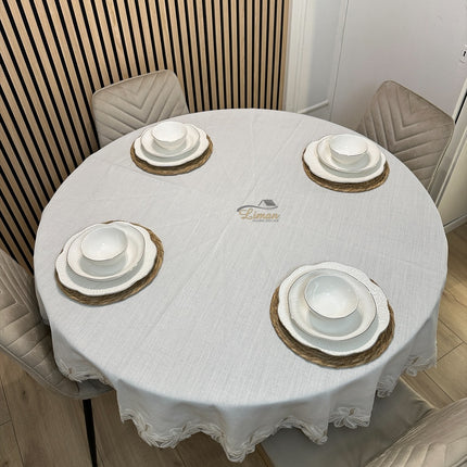 Liman Home Decor - Liman Online Artemis Tafelkleed Cream 1 Delig