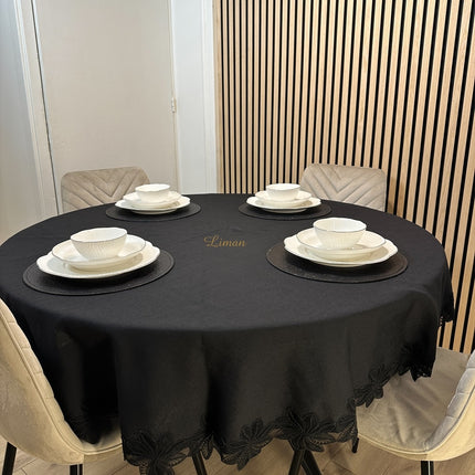 Liman Home Decor - Liman Online Artemis Tafelkleed Zwart 1 Delig