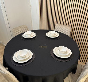 Liman Home Decor - Liman Online Artemis Tafelkleed Zwart 1 Delig