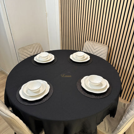 Liman Home Decor - Liman Online Artemis Tafelkleed Zwart 1 Delig