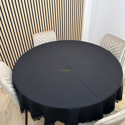 Liman Home Decor - Liman Online Artemis Tafelkleed Zwart 1 Delig