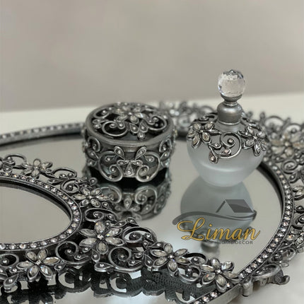 Liman Home Decor - Liman Online Batista Ovaal Bruidspiegelset 4 Dlg