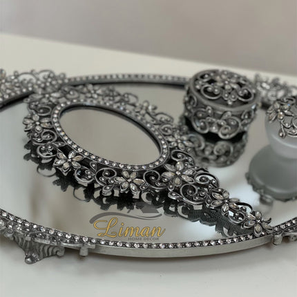 Liman Home Decor - Liman Online Batista Ovaal Bruidspiegelset 4 Dlg