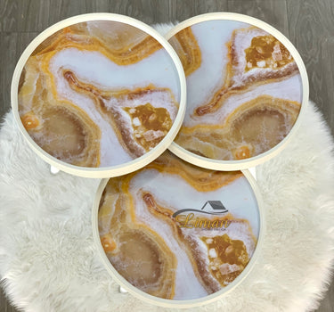 Liman Home Decor - Liman Online Bijzettafel Ronde 3 Delig Set Kum Design