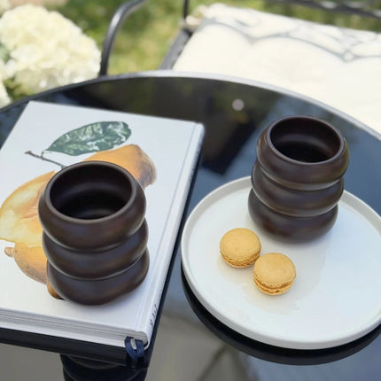 Liman Home Decor - Liman Online Bobble keramieken Mok Matt Mocha | 2 Delig