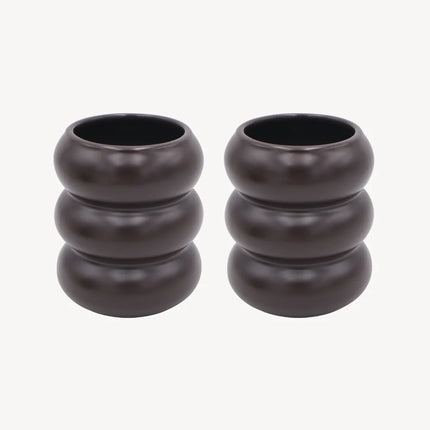 Liman Home Decor - Liman Online Bobble keramieken Mok Matt Mocha | 2 Delig