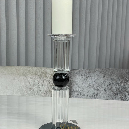 Liman Home Decor - Liman Online Bol Kandelaar Zwart -L-