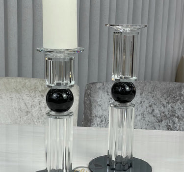 Liman Home Decor - Liman Online Bol Kandelaar Zwart -L-