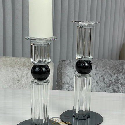 Liman Home Decor - Liman Online Bol Kandelaar Zwart -L-