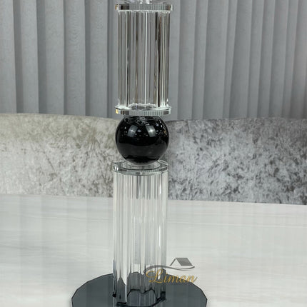 Liman Home Decor - Liman Online Bol Kandelaar Zwart -L-