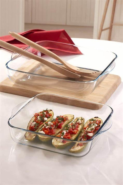 Liman Home Decor - Liman Online Borcam 2-Dlg Vierkant Ovenschaal