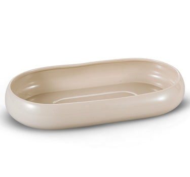 Liman Home Decor - Liman Online BRICARD BONDY SCHAAL | OVAAL 35 X18 X6  CM TAUPE