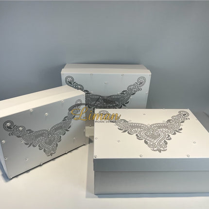 Liman Home Decor - Liman Online Bruid Doos Grijs 3 delig