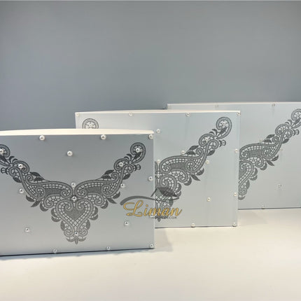 Liman Home Decor - Liman Online Bruid Doos Grijs 3 delig