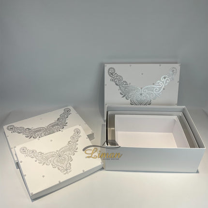 Liman Home Decor - Liman Online Bruid Doos Grijs 3 delig