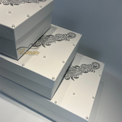 Liman Home Decor - Liman Online Bruid Doos Grijs 3 delig