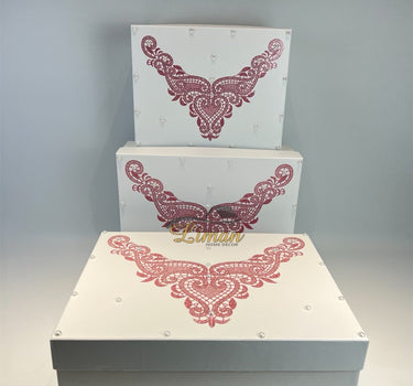 Liman Home Decor - Liman Online Bruid Doos Roze 3 delig