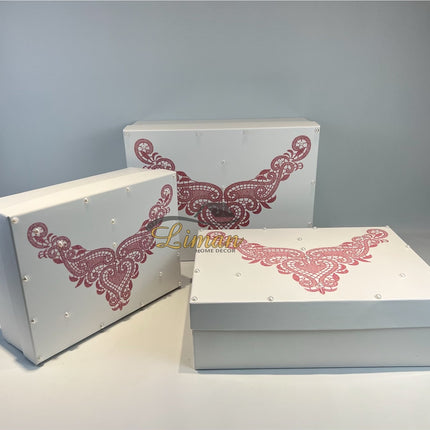 Liman Home Decor - Liman Online Bruid Doos Roze 3 delig