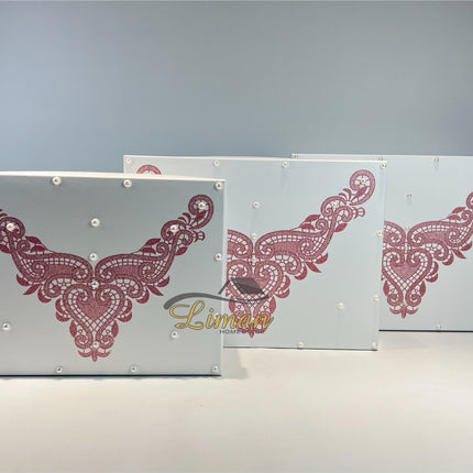 Liman Home Decor - Liman Online Bruid Doos Roze 3 delig