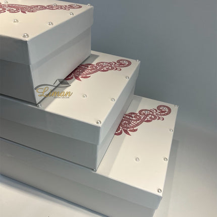 Liman Home Decor - Liman Online Bruid Doos Roze 3 delig