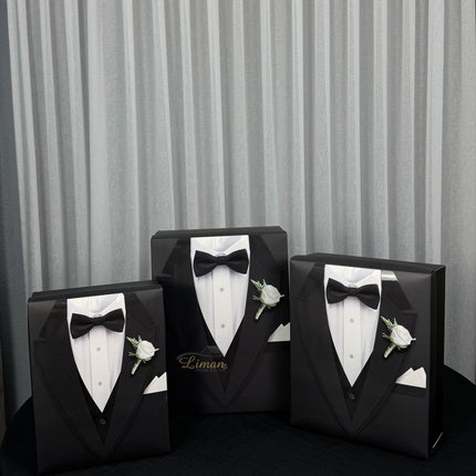 Liman Home Decor - Liman Online Bruidegom Doos Zwart 3 delige set