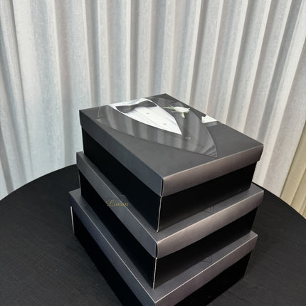 Liman Home Decor - Liman Online Bruidegom Doos Zwart 3 delige set