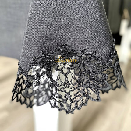 Liman Home Decor - Liman Online Cinar Tafelkleed Set Met Placemat Zwart 34 Delig