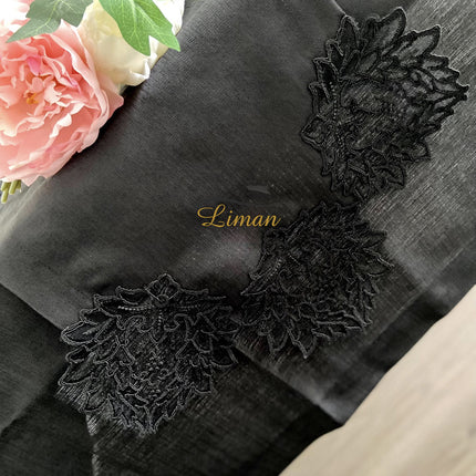 Liman Home Decor - Liman Online Cinar Tafelkleed Set Met Placemat Zwart 34 Delig