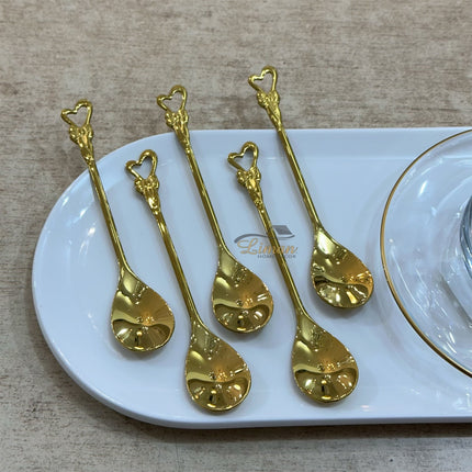 Liman Home Decor - Liman Online Collectie Theelepel Hart Goud 6 Delig