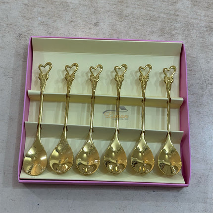 Liman Home Decor - Liman Online Collectie Theelepel Hart Goud 6 Delig