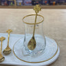 Liman Home Decor - Liman Online Collectie Theelepel Klaver Goud 6 Delig