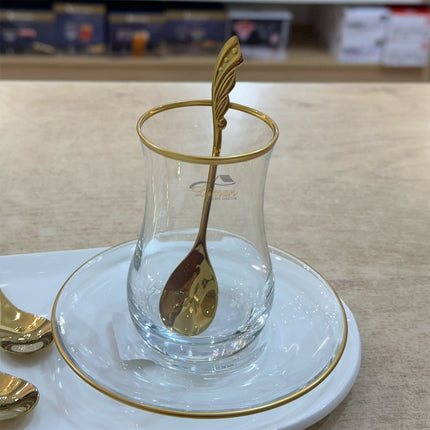 Liman Home Decor - Liman Online Collectie Theelepel Veer Goud 6 Delig